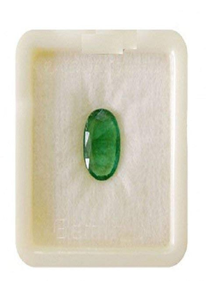 GEMS RIVER 5.00 Carat Emerald Gemstone Original Natural Certified Colmbian Panna Stone Oval Cut for Men and Women By lab Certifeid (U157) - Image 2