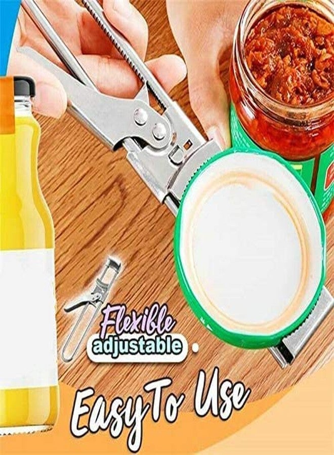 Melostu Opener Adjustable Jar & Bottle Opener, Adjustable Multifunctional Stainless Steel Can Opener Jar Lid Gripper, Manual Jar Bottle Opener Kitchen Accessories (1PCS) - Image 2