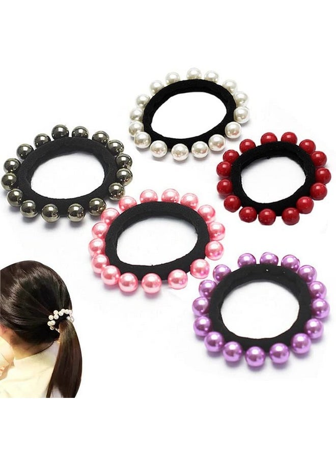 advancedestore (6 PCS) Pearl Hair Ties Beaded Elastic Hair Scrunchies Stretch Hair Rope Ponytail Holder Hair Accessories for Women and Girls - pzsku/Z445CD7F8245BB256AFFCZ/45/_/1741429441/e11709fa-e74e-4a11-a43b-2699d8662400