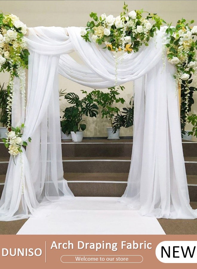 DUNISO Wedding Arch Draping Fabric, Sheer Fabric for Draping，Wedding Drapery Wedding Arch Drapes Fabric for Wedding Ceremony Party Reception Decorations，Party Ceiling Decor - Image 1