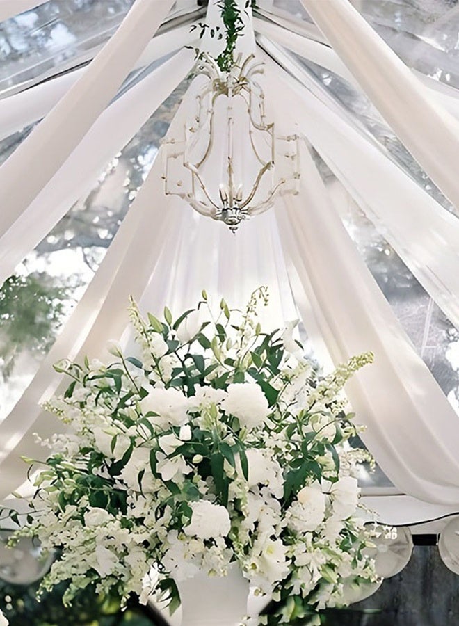 DUNISO Wedding Arch Draping Fabric, Sheer Fabric for Draping，Wedding Drapery Wedding Arch Drapes Fabric for Wedding Ceremony Party Reception Decorations，Party Ceiling Decor - Image 4