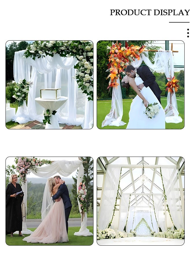 DUNISO Wedding Arch Draping Fabric, Sheer Fabric for Draping，Wedding Drapery Wedding Arch Drapes Fabric for Wedding Ceremony Party Reception Decorations，Party Ceiling Decor - Image 3