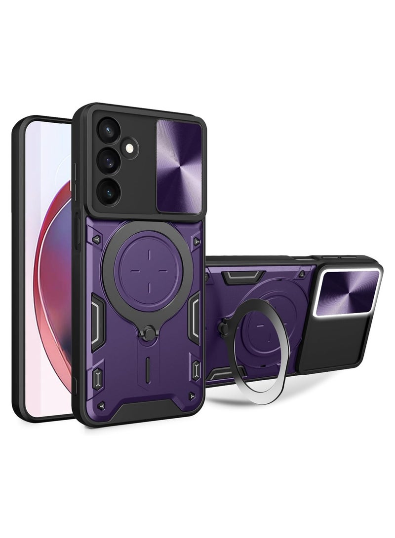 SHIELD EGYPT SHIELD EGYPT For Samsung Galaxy A25 Armored Camera Shield Cover Camera Lend Protection, Built-in 360° (Purple) 