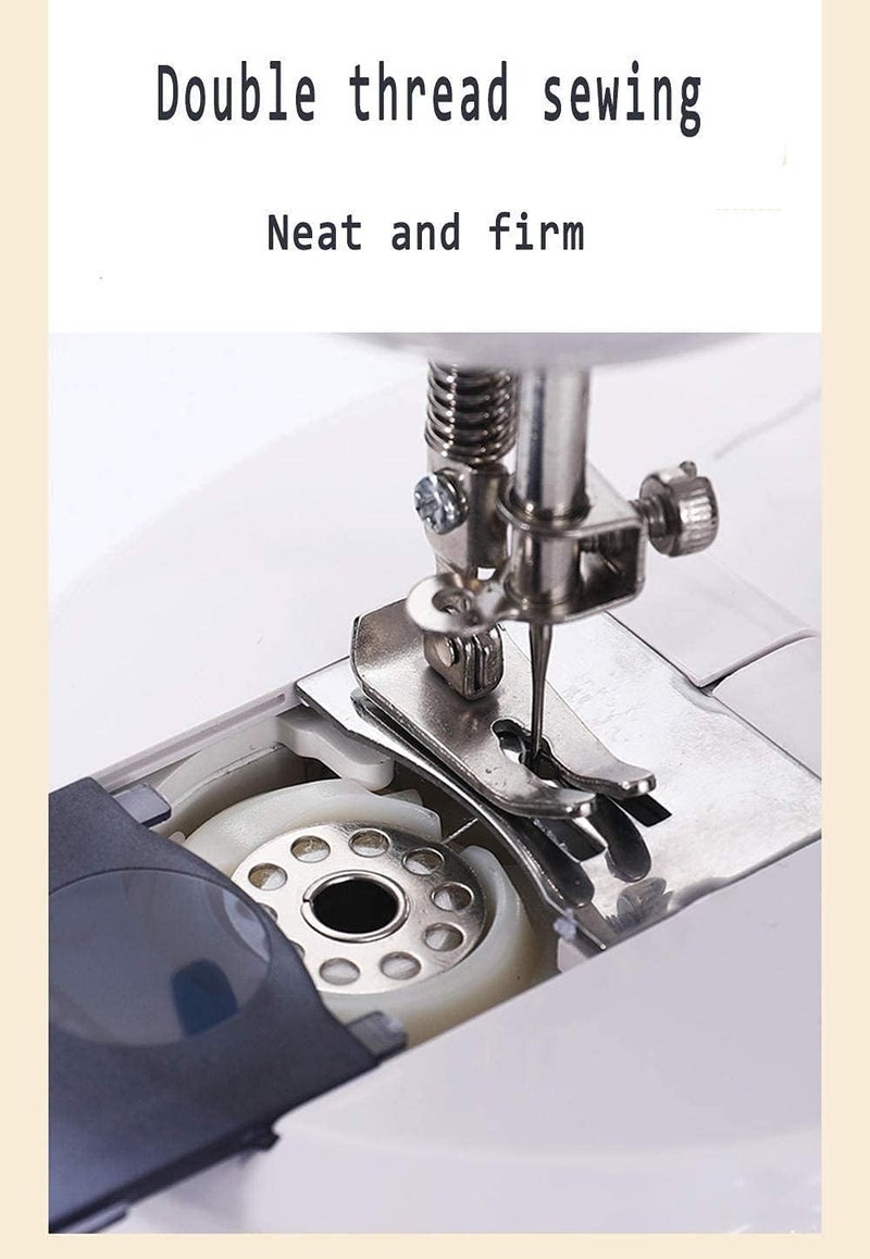 Mini Sewing Machine, Portable Mini Electric Sewing Machine with Foot Pedal, Quick Repair Clothes Easy to Use at Home or on the Go - Image 3