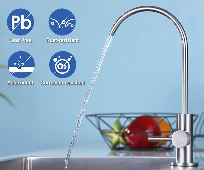 IONIX Stainless steel 304 grade Ro water purifier Faucet,100% Lead-Free Kitchen Water Filter Faucet, Spot Free Stainless Steel - Image 3