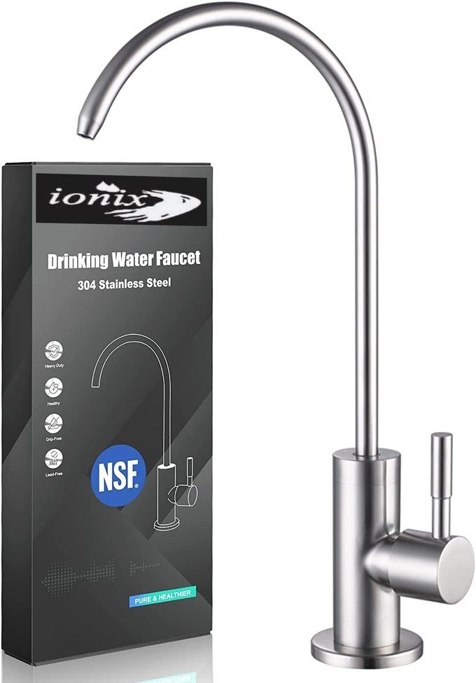 IONIX Stainless steel 304 grade Ro water purifier Faucet,100% Lead-Free Kitchen Water Filter Faucet, Spot Free Stainless Steel - Image 1
