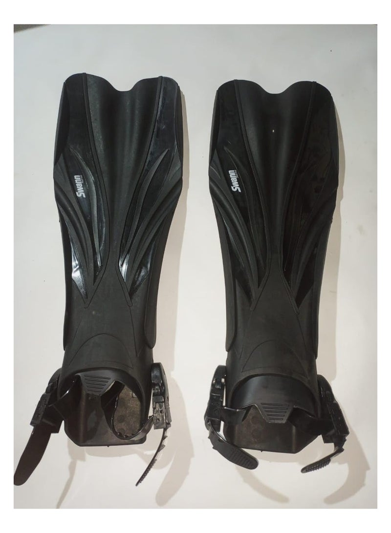 SOFAB SOFAB SAUDI (YM) (SF-SWANN-DIVEFINS-BLACK-C14A) Greater Protection Under Water Diving Fins, Designed for Spearfishing, Special Resistant Thermoplastic Elastomer Rubber, Size: S/M/L