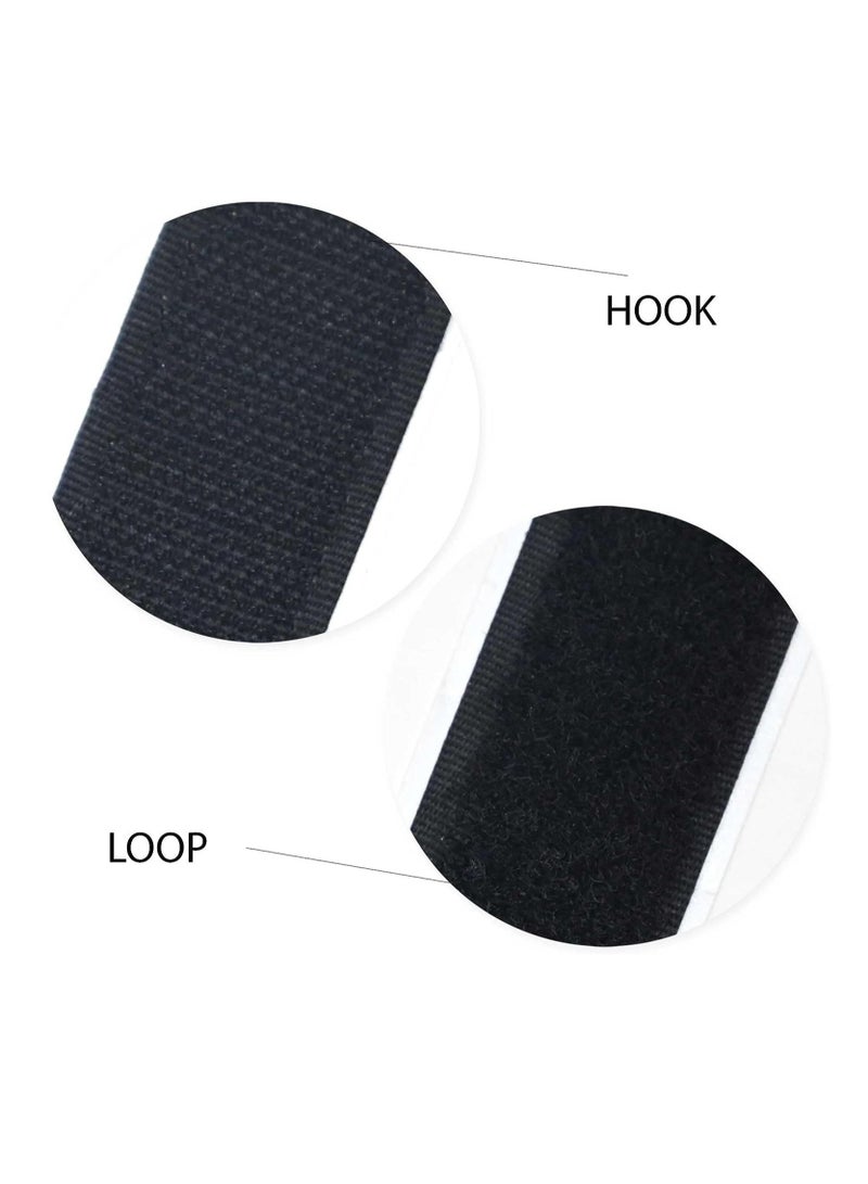 FIS Hook & Loop Tape Black Color, 25 mm x 1 Meter, Black Color - FSTAHL25BK - Image 3