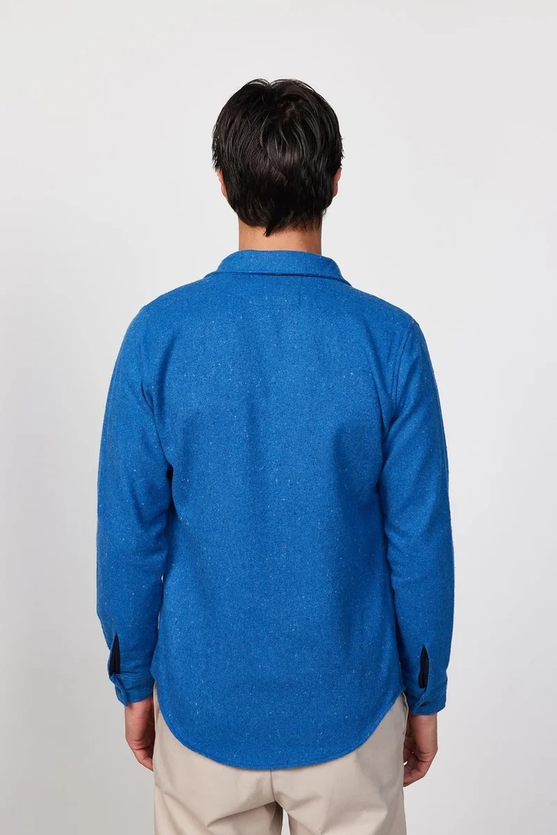 تودورس Slim Fit Slim Fit Plain Winter Lumberjack Saks Blue Men's Shirt