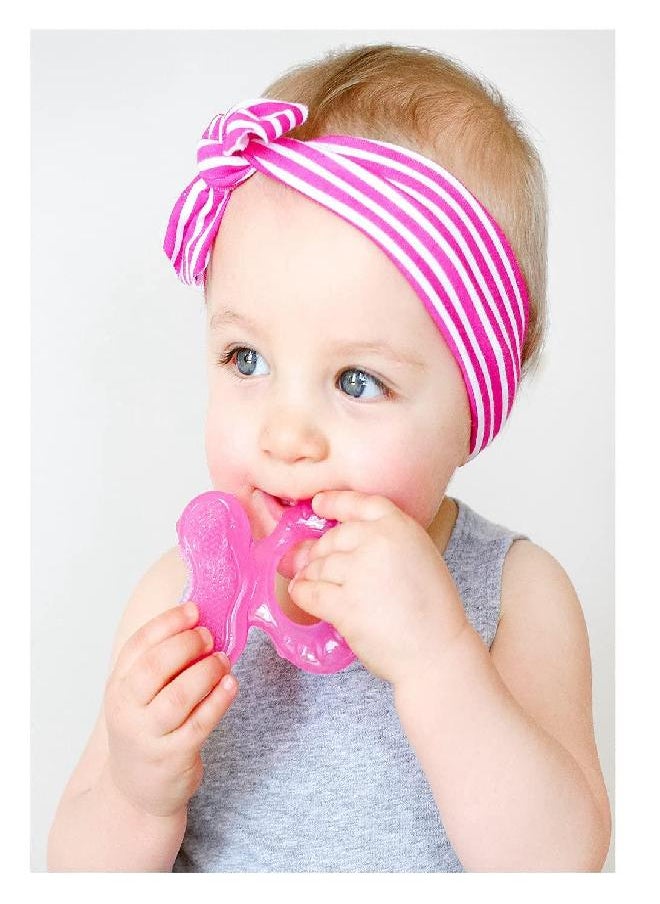 Nuby Nuby Silicone Teethe-EEZ Teether with Bristles Includes Hygienic Case, Pink  - Image 1