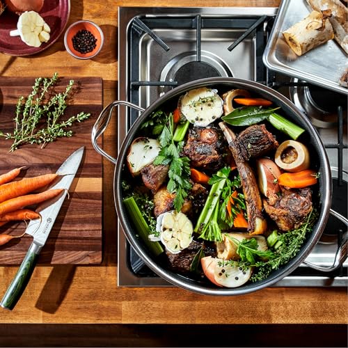 HexClad Hybrid Nonstick 12-Quart Stockpot with Tempered Glass Lid, Stay-Cool Handles, Dishwasher-Friendly, Oven-Safe Up to 900°F, Induction Ready, Compatible with All Cooktops - Image 2
