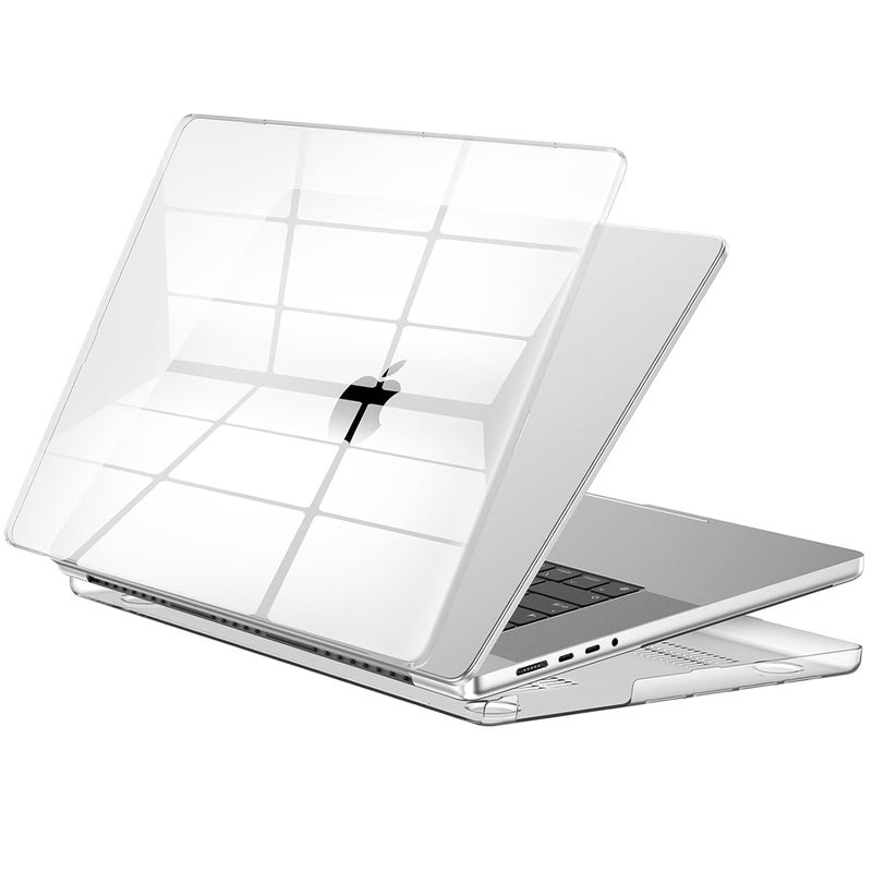 EooCoo Case Compatible with MacBook Pro 16 inch M5 2026-2021 M4 M3 M2 M1 Pro/Max Chip, Crystal Clear Hard Shell, Easy to Install, Sturdy Laptop Protective Cover Case, Crystal Clear - Image 1