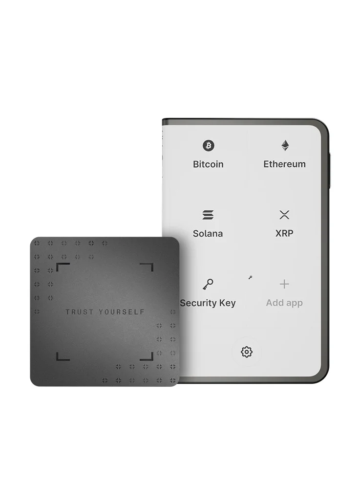 Ledger Stax Hardware Wallet | 3.7" Curved TouchScreen + Recovery Key, Bitcoin Security Safest Crypto Wallet, Bluetooth Connection, Wireless Charging + USB-C, 5000+ Coins & NFT, for iOS & Android