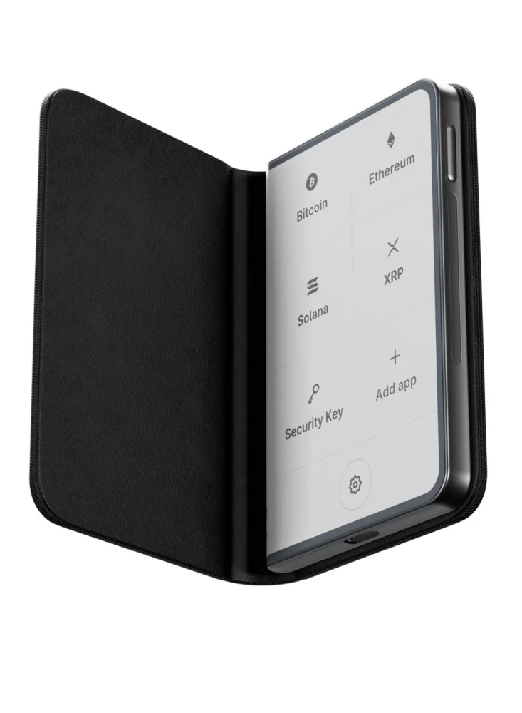 Ledger Stax Hardware Wallet | 3.7" Curved TouchScreen + Recovery Key, Bitcoin Security Safest Crypto Wallet, Bluetooth Connection, Wireless Charging + USB-C, 5000+ Coins & NFT, for iOS & Android