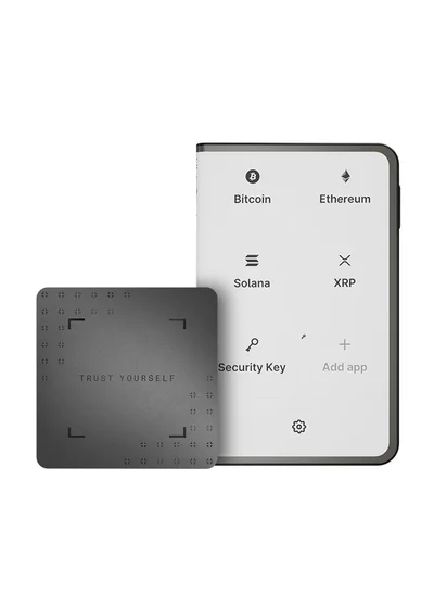 Ledger Stax Hardware Wallet | 3.7" Curved TouchScreen + Recovery Key, Bitcoin Security Safest Crypto Wallet, Bluetooth Connection, Wireless Charging + USB-C, 5000+ Coins & NFT, for iOS & Android