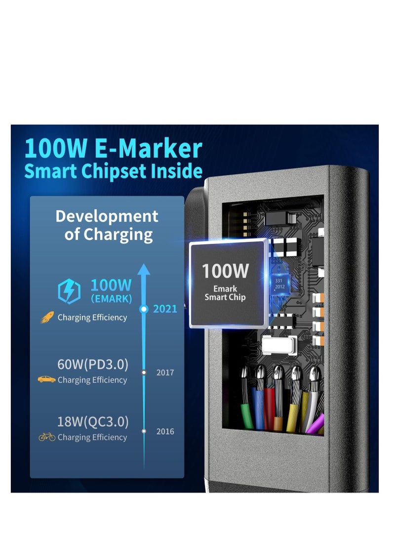 كابتن تيك Right Angle USB C Extension Cable,USB C to USB C 0.5M Male Female Angle Cable, USB C Data Cable USB 3.2 Gen 2 10Gbps Data Transfer USB C 100W Cable, 4K 60Hz USB C Display Cable - Image 4