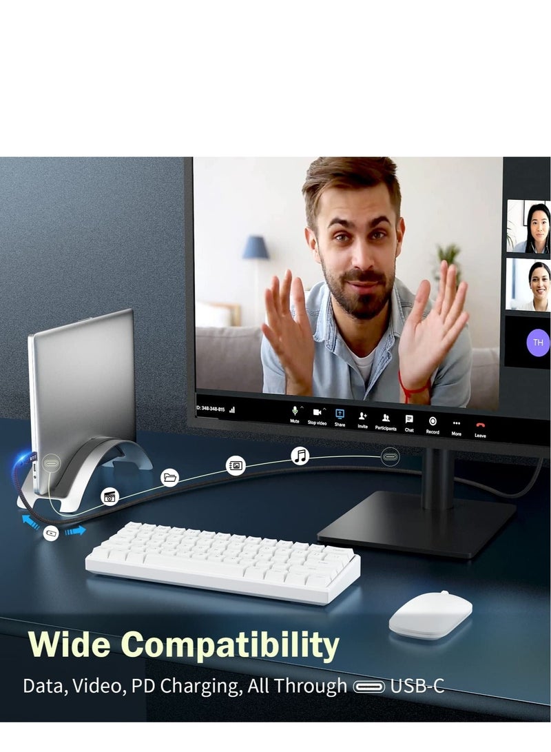 كابتن تيك Right Angle USB C Extension Cable,USB C to USB C 0.5M Male Female Angle Cable, USB C Data Cable USB 3.2 Gen 2 10Gbps Data Transfer USB C 100W Cable, 4K 60Hz USB C Display Cable - Image 2