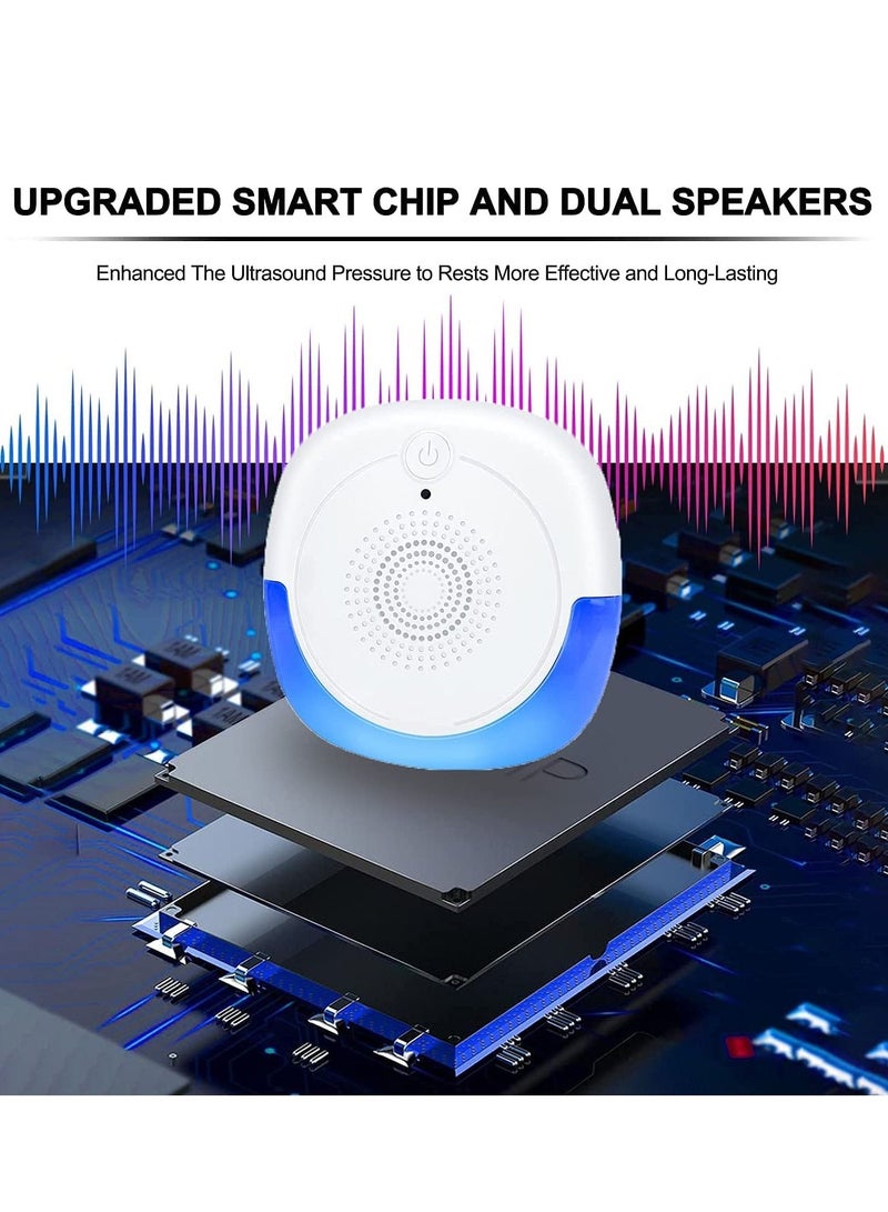 كاست ويف قابس مبيد الحشرات بالموجات فوق الصوتية في مصيدة ذبابة الحشرات الإلكترونية لرفض الحشرات للاستخدام الداخلي والخارجي ، صاعق الحشرات الكهربائي للفئران روش العنكبوت ، طارد البعوض والحشرات الداخلية ، عبوة م - Image 2