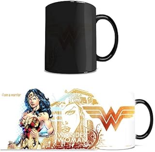 Morphing Mugs DC Comics Justice League (Wonder Woman) Ceramic Mug, Black - Image 1