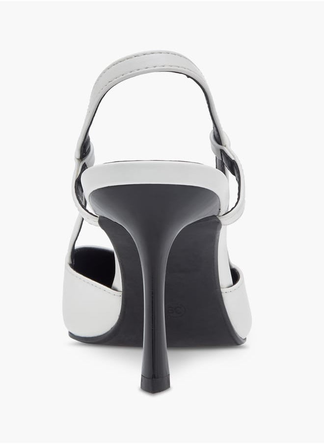 Celeste Women's Panelled Pointed Toe Slip-On Shoes with Stiletto Heels  - Image 5