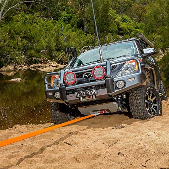 ARB Rk12A Weekender Recovery Offroad Accessory Kit For Stuck Vehicles With Snatch Tow Strap 17500 Lb + 2 D-Ring Shackles (4.75 Ton) + 2 Premium Recovery Leather Gloves+ Hi-Vis Orange Organizer Bag - Image 3