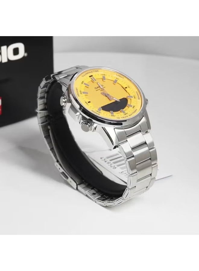 CASIO Men's Stainless Steel Analog-Digital Watch AMW-880D-9AVDF - 47 mm - Image 3