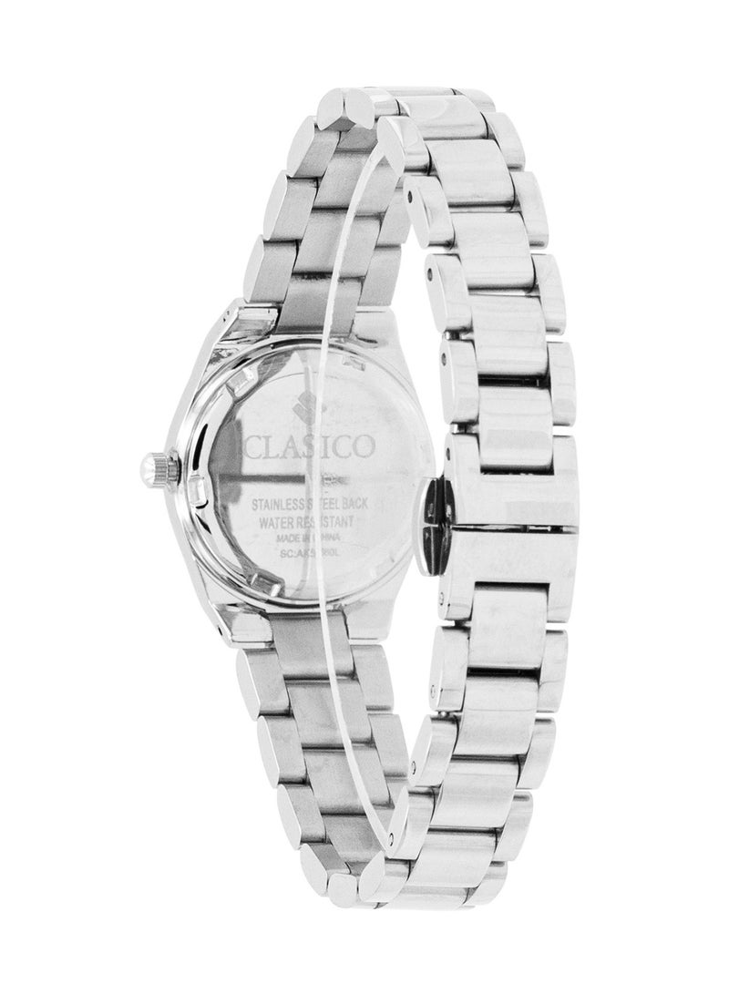 Clasico Elara Women Elegant Analog Watch 30mm – Silver Tone - Image 3
