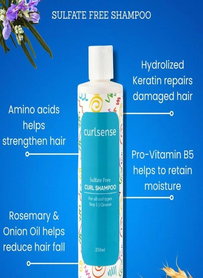 Curlsense Sulfate‑Free Shampoo for Curly & Wavy Hair - Gentle Cleanse, No Frizz, No Sulfates - 250ml - Image 3
