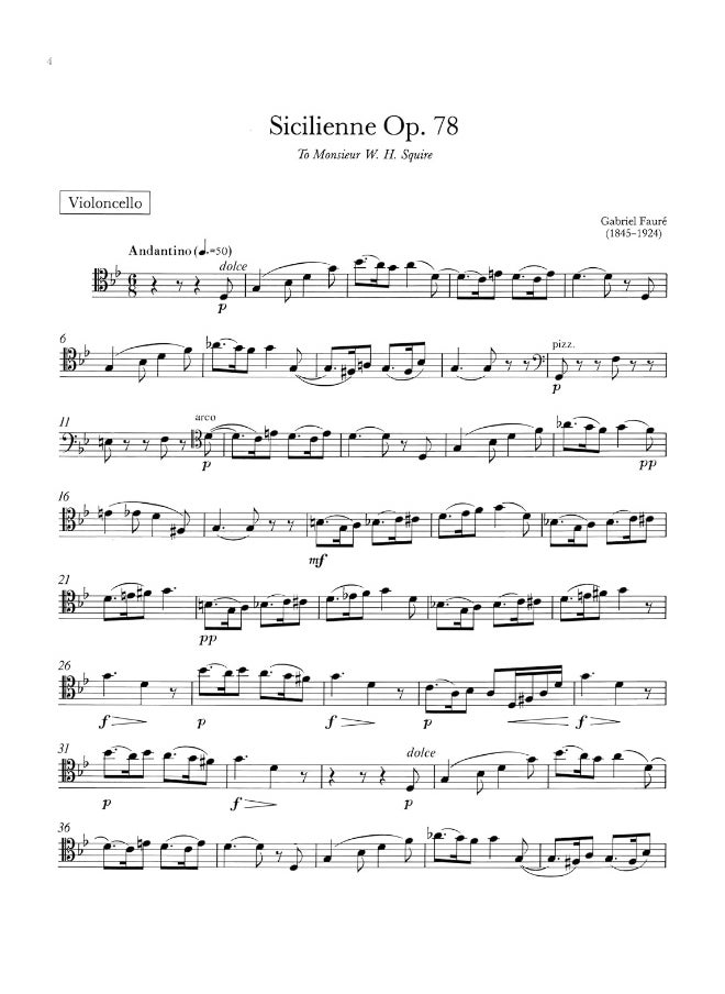 null - Elégie Op. 24 and Sicilienne Op. 78 for Cello and Piano - Image 1