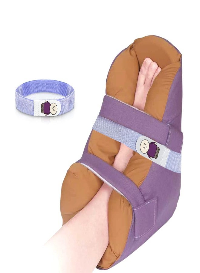 Ehucon Egg Crate Foam Heel Protector Cushion for Pressure Sores Relief, Foot Pillow for Bed Sores & Heel Pain, Suitable for Elderly,Bedridden in Home or Hospital Care (Freshen Lavender-Standard size) - Image 1