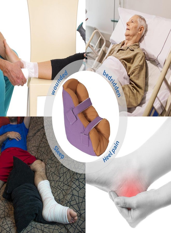 Ehucon Egg Crate Foam Heel Protector Cushion for Pressure Sores Relief, Foot Pillow for Bed Sores & Heel Pain, Suitable for Elderly,Bedridden in Home or Hospital Care (Freshen Lavender-Standard size) - Image 3