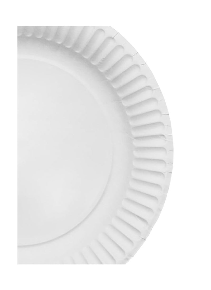 Sunny Your Bright Choice Disposable Paper Plates White Round 9 Inches, 100 Pieces  - Image 4