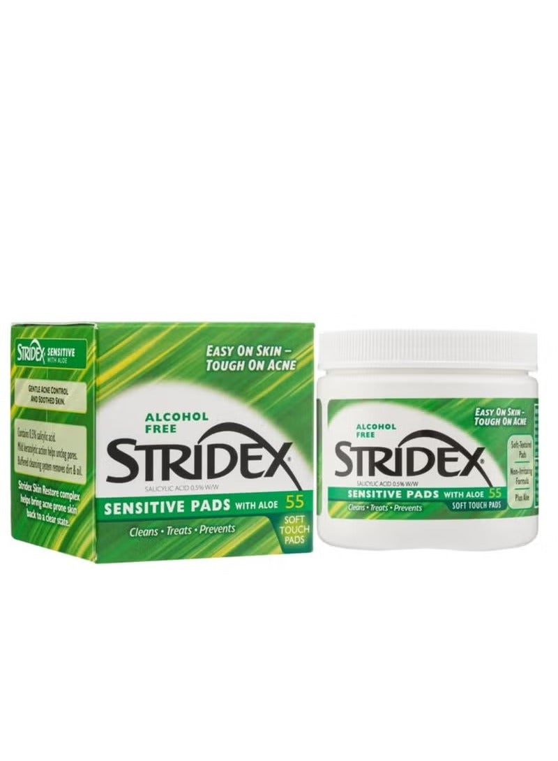 سترايدكس ضمادات سترايدكس لعلاج حب الشباب للبشرة الحساسة مع الصبار - ٥٥ قطعة