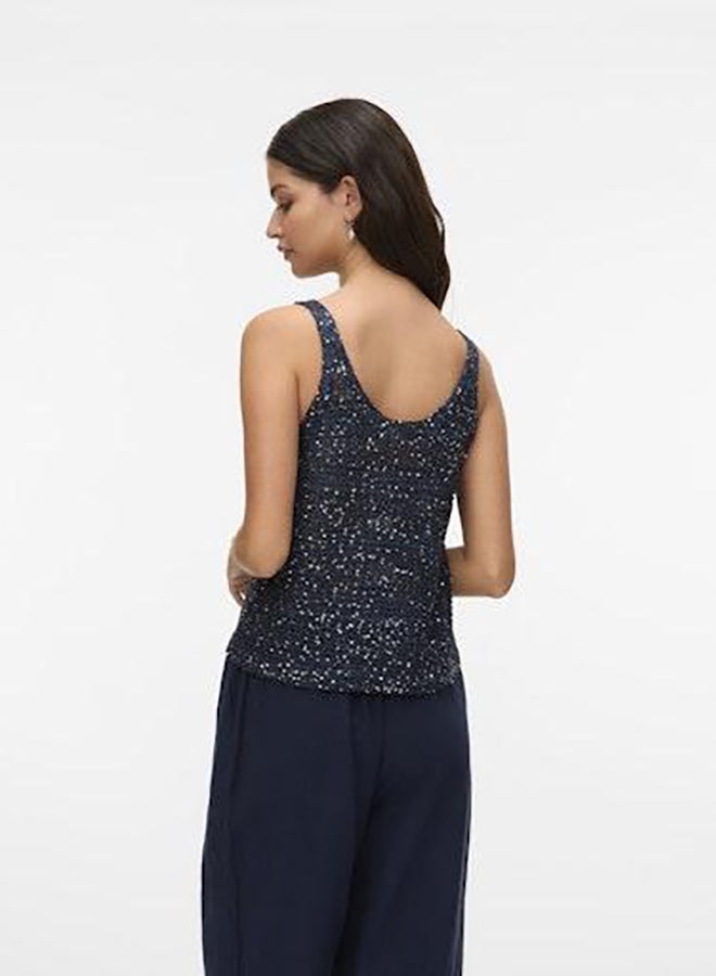 VERO MODA Vmleilani Stripe Sl U-Neck Top - Image 5