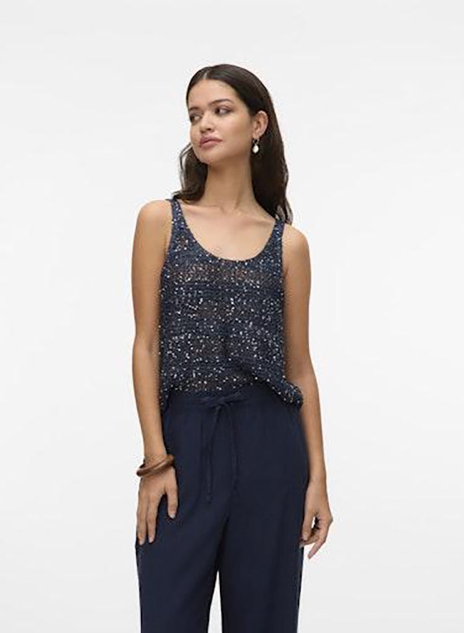 VERO MODA Vmleilani Stripe Sl U-Neck Top - Image 2