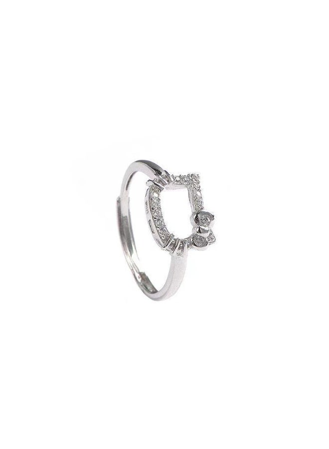 Hello Kitty 1pcs Hello Kitty Necklace and Ring Set ,Length Adjustable Gift Stylish Accessory Jewelry,Ideal Birthday Gift - Image 2