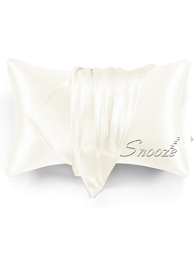 snooze Snooze, Satin Pillowcase for Hair and Skin, 48*70 cm, off-white  - Image 1