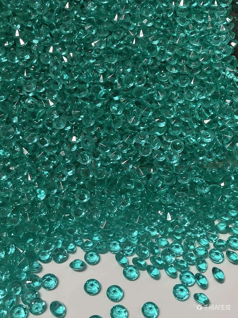Gintoaria 10000 قطعة/عبوة ألماس أكريليك وكرستالات كونفيتي لتزيين طاولات الزفاف وحشو المزهرية 4.5 ملم حجر الراين للزفاف، حفل الاستحمام للعروس، زخارف حبات المزهرية (أزرق الطاووس) - Image 1