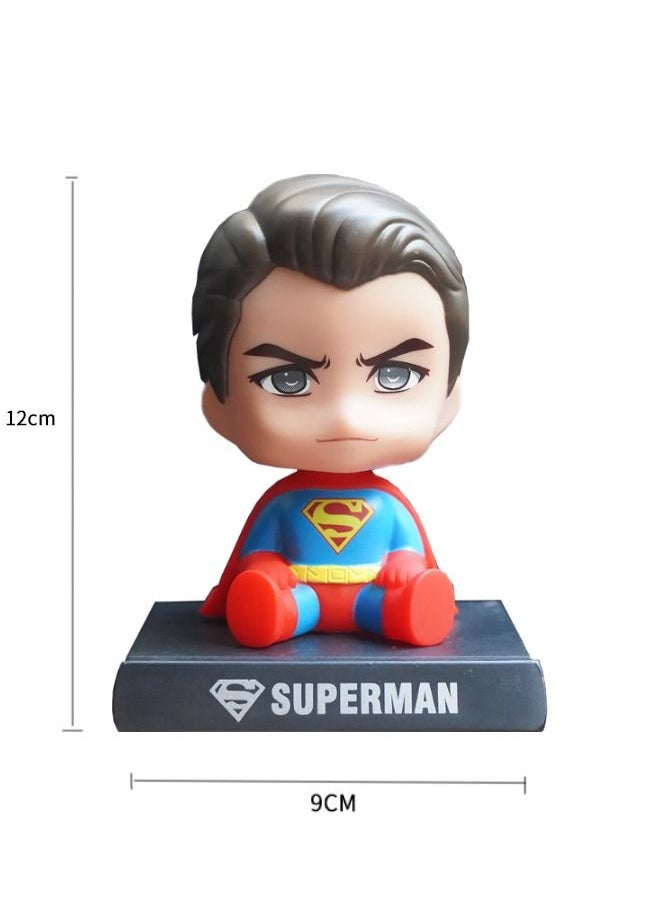 Generic - Cartoon Superman Premium Polyresin Bobblehead Doll Suitable For Car And Desktop Decoration - Image 1