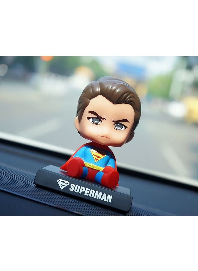 Generic - Cartoon Superman Premium Polyresin Bobblehead Doll Suitable For Car And Desktop Decoration - Image 1