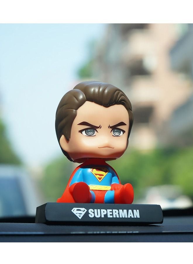 Generic - Cartoon Superman Premium Polyresin Bobblehead Doll Suitable For Car And Desktop Decoration - Image 1