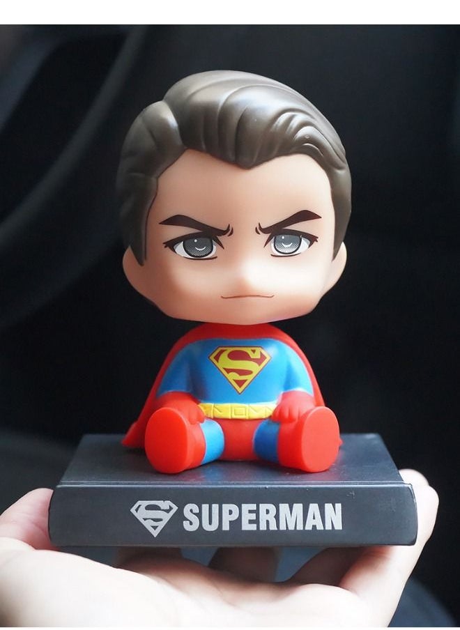 Generic - Cartoon Superman Premium Polyresin Bobblehead Doll Suitable For Car And Desktop Decoration - Image 1
