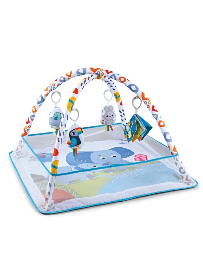 Factory Price Interactive Elephant Baby Play Gym / Play Mat with Bumper Net - Image 1