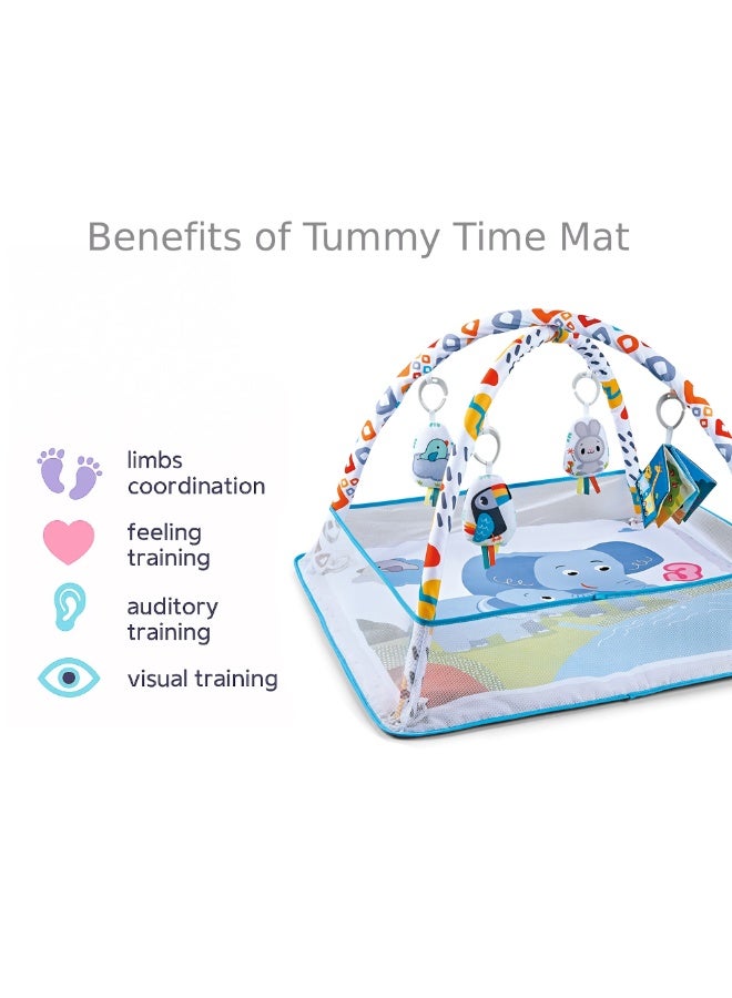 Factory Price Interactive Elephant Baby Play Gym / Play Mat with Bumper Net - Image 5