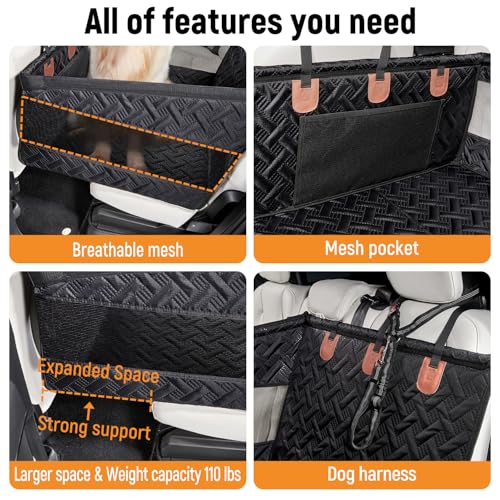 YJGF Large Dog Car Seat Large Size Dog,Pet Car Seat Cover for Back Seat Extende,Pet Booster - Image 5