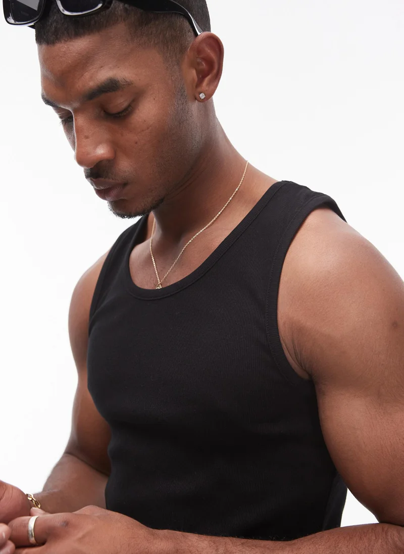 TOPMAN Slim Fit Ribbed Vest