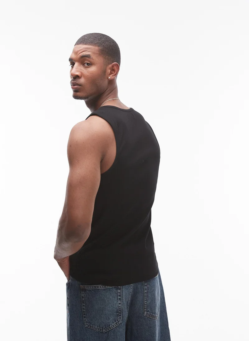 TOPMAN Slim Fit Ribbed Vest