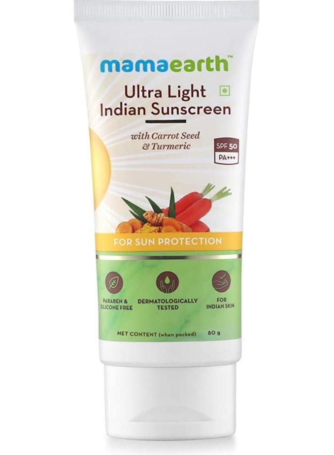 ماما إيرث واقي الشمس الهندي الخفيف للغاية من ماما إيرث، عامل حماية من الشمس 50 Pa+++، 80 مل - Image 2