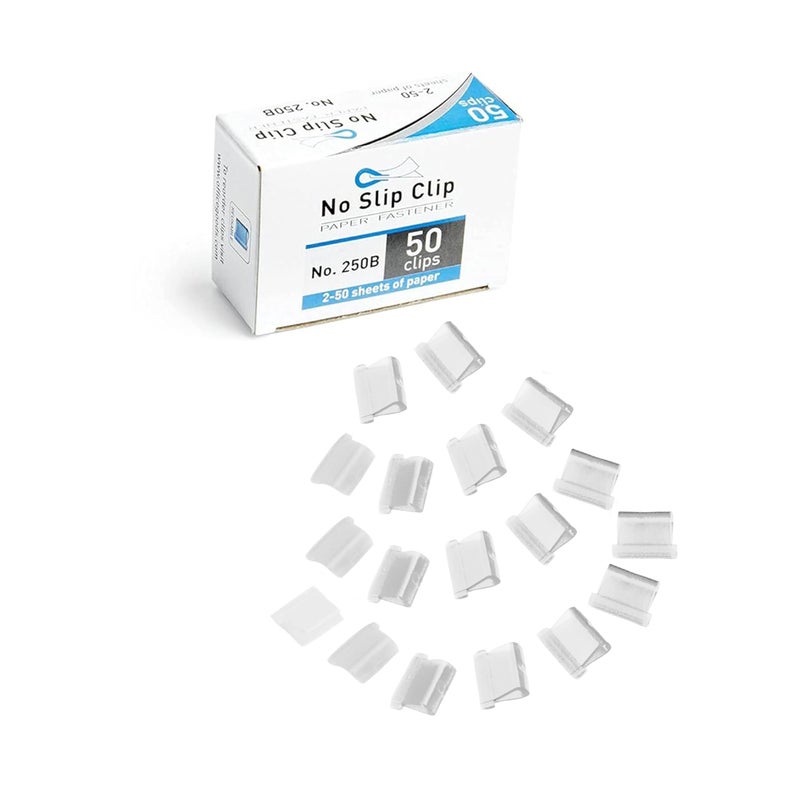 OfficeGoods No Slip Clip Refills - Binds Up to 50 Pages - Reusable (Clear) - Image 1