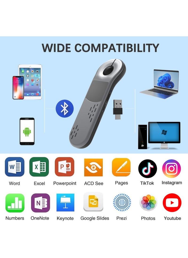Generic Xring D13 Pro Multi-Functional Air Laser Mouse, Presentation Clicker, PowerPoint Remote, Hyperlink Volume Wireless Presenter Remote Pointer, USB Slide Advancer PPT Clicker for Computer Laptop Mac  - Image 2